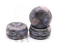 XGINERFEX Beautiful Crystal Ball Base Stone Agate Rose Quartz Carving Crafts Display Stand Desktop Decoration Home (Color : Rhyolite, Size 20pcs) Gemstone Stone