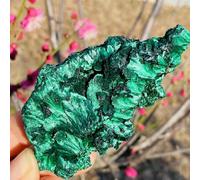 XGINERFEX Beautiful Velvet Malachite Crystal Cluster Quartz Ornaments (Size : 100-150g) Gemstone Stone
