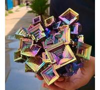 XGINERFEX Bismuth Crystals Bi Metal Crystal Rainbow Bright Nature Art Artwork Decorative Article Home Decor(1-1.5kg) Gemstone Stone
