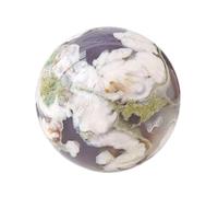 XGINERFEX Black Cherry Blossom Agate Crystal Sphere Gemstone Ball Sculpture Figurine with Wooden Stand for Divination Home Decoration,40~50mm Gemstone Stone