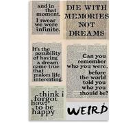 XGINERFEX Book Page Inspirational Quote Canvas Wall-Art Vintage Decor for Home Classroom Dorm(Framed,12x18inch(30x45cm))