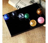 XGINERFEX Chinese Obsidian Seven-Star Array Pi Yao/Pi Xiu Wealth Porsperity Statue,Attract And Luck Ball Best Decoration for Office Or Home,F Gemstone Stone