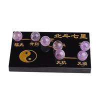 XGINERFEX Chinese Obsidian Seven-Star Array Pi Yao/Pi Xiu Wealth Porsperity Statue,Attract And Luck Ball Best Decoration for Office Or Home,E Gemstone Stone