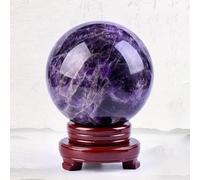 XGINERFEX Crystal Amethyst Gemstone Ball Polished Quartz Stone Sphere Ornament for Magic, Photography,Family Decorative,Home Office Decor,7cm/2.7in Gemstone Stone