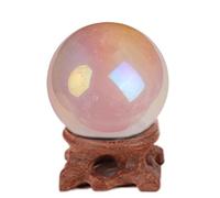 XGINERFEX Crystal Ball Electroplating Round Stone Polished Home Decoration Crafts Ornaments Ornamental,2" Dia Gemstone Stone
