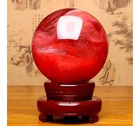 XGINERFEX Crystal Ball Red Ornaments Living Room Office Home Decoration Opening Gift Ball(10cm) Gemstone Stone