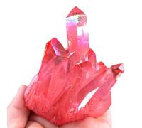 XGINERFEX Crystal Cluster Titanium Coated Rock Raw Quartz Crystals Drusy Geode Gemstone for Home Decor Gift,500g Gemstone Stone