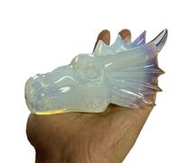 XGINERFEX Crystal Dragon Skull Carving Craft Opal Faucet Home Decor Gemstone Stone