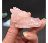 XGINERFEX Crystal Dragon Skull God Statue Carved Animal Witchcraft Decorative Quartz Gift (Color : Light) Gemstone Stone