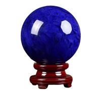 XGINERFEX Crystal Rough Blue Asian Rare Quartz Magic Ball Decor Sphere with Stand,13cm Gemstone Stone