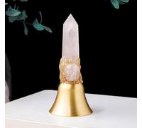 XGINERFEX Crystal Single Pointed Column Magic Wish Bell Hand Dinner for Restaurants, or Home Decor,D Gemstone Stone