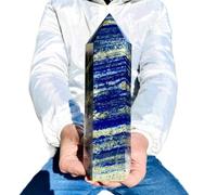 XGINERFEX Decorative Ornaments Lapis Lazuli Crystal Obelisk Quartz Column (Size : 1500-1600g) Gemstone Stone