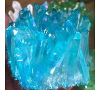 XGINERFEX Decorative Ornaments Light Blue Crystal Electroplating Cluster (Size : 1pcs) Gemstone Stone