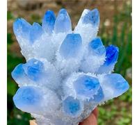 XGINERFEX Discovery Sky Blue Phantom Crystal Cluster Ore Home Office Decoration Craft Gifts Ornaments (Size : 400-450g) Gemstone Stone