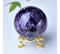 XGINERFEX Dream Amethyst Ball, Sphere, Room Decor, Crystal Crafts, Stone Globe, Souvenirs,Purple,60mm Gemstone Stone