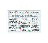 XGINERFEX Each Day You Have A Choice, Motivational Quote Canvas Wall-Art for Classroom Office Decor, Mindset Educational Print Teacher Gift(Unframed,16x24inch(40x60cm))