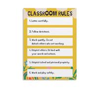 XGINERFEX Elementary School Classroom Rules Poster Safe Learning Environment for Teachers and Students Wall-Art(Unframed,16x24inch(40x60cm))