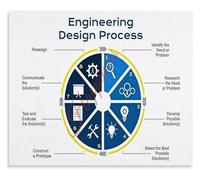 XGINERFEX Engineering Design Process STEM Poster Educational Chart for Science Technology Math Classroom Decor Learning Tool(Unframed,08x12inch(20x30cm))