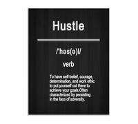 XGINERFEX Entrepreneurs Hustle Motivational Quotes Canvas Wall-Art Inspirational Poster for Home Office Bedroom(Unframed,16x24inch(40x60cm))