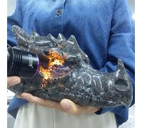 XGINERFEX Flame Stone Carved Dragon Skull Quartz Crystal Home Office Decoration Decor(Size:7-8cm) Gemstone Stone