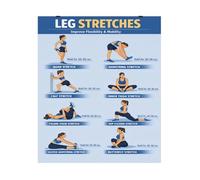 XGINERFEX Flexibility Workout Poster Stretching Exercises Chart for Beginners Runners Cool Down Gym Wall Decor Canvas(Unframed,16X24inch(40X60cm))