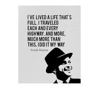 XGINERFEX Frank Sinatra I Did It My Way Wall Art - Vintage Music Decor Print for Office, Studio, and Man Cave(Framed,12x18inch(30x45cm))