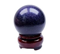 XGINERFEX Gemstone Ball Starry Blue Sandstone Crystal Sphere Crystals Balancing Spiritual Gift Figurines Home Decoration,5-6cm Gemstone Stone