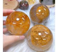 XGINERFEX Golden Healer Crystal Sphere 5-6cm (2.0-2.3 inch) - Ball for, Balancing, Home Office Decor, Birthstone Wishing Balls Gemstone Stone