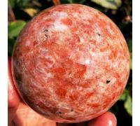XGINERFEX Golden Sunstone Crystal Sphere Ball Ornaments (Size : 80-85mm) Gemstone Stone