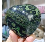 XGINERFEX Green Peacock's Eye Stone Carved Hearts Crystal Gem Home Office Degaussing Decoration (Size : 50-100g) Gemstone Stone