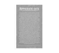 XGINERFEX Hippocratic Oath Text Canvas Poster Doctor Code Of Ethics Wall Decor Nurse Office Home Gift Idea(Unframed,16x24inch(40x60cm))