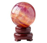 XGINERFEX Home Decoration Colorful Fluorite Crystal Quartz Ball Ornaments for Healing/Divination/Chakra Balance/Yoga/Divination Sphere,50~60mm Gemstone Stone