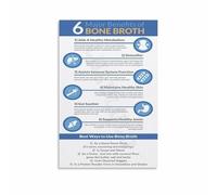 XGINERFEX Homemade Bone Broth Poster Complete Guide Nutrition Facts and Cooking Tips Vintage Style Kitchen Wall-Art Canvas Print(Unframed,12x18inch(30x45cm))