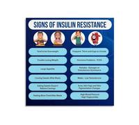 XGINERFEX Human Hormones Educational Poster Metabolic Health Chart Endocrine System Biology Science Wall-Art for Home Office Wellness Decor(Unframed,12x12inch(30x30cm))