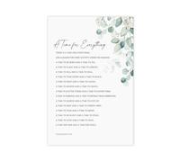 XGINERFEX Inspirational Print Ecclesiastes 31-8 A Time for Everything Wall-Art for Home Office Bedroom Living Room Decor(Framed,12x18inch(30x45cm))