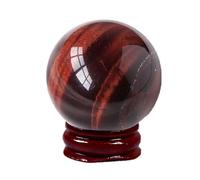 XGINERFEX Jasper Quartz Sphere Ball Red Tiger Eye Crystal Gemstone Stone Home Decor Ornaments Sculpture Gift for Friends Family,3cm/1.18 inch Gemstone Stone