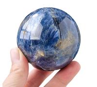 XGINERFEX Kyanite Crystal Ball Gemstone Sphere Ornaments Crystals Decorative for, Home Decoration,4.5-5cm Gemstone Stone