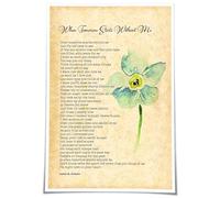 XGINERFEX Memorial Art Print for Loved One, Framed When Tomorrow Starts Without Me Poem on Canvas, Sympathy Gift for Loss, Funeral Home Decor(Framed,16x24inch(40x60cm))