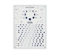 XGINERFEX Moon Phase Calendar 2026 Poster Lunar Wall-Art with Eclipse Dates Celestial Chart for Astronomy Lovers Classroom Home Office Decor(Unframed,16X24inch(40X60cm))