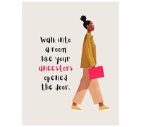 XGINERFEX Motivational Office Wall Art, African American Boss Lady Canvas Print, Empowering Black Queen Quotes for Professional Decor, Home Office Inspiration(Unframed,12x18inch(30x45cm))