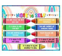 XGINERFEX Motivational Posters Note to Self Growth Mindset Daily Reminders for Goal Setting Inspirational Wall Decor Classroom Home Office Self Care Gift Idea(Unframed,08x12inch(20x30cm))