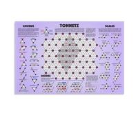 XGINERFEX Music Theory Learning Tool, Tonnetz Chart Poster with Chord and Scale Diagrams, Educational Wall Art for Piano Guitar Teachers(Unframed,16x24inch(40x60cm))
