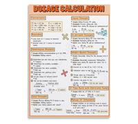 XGINERFEX Nursing Medication Math Poster Dosage Conversion Reference for Clinical Rotation and Exam Preparation(Unframed,16x24inch(40x60cm))