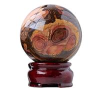 XGINERFEX Oil Clay Painting Stone Crystal Ball Raw Ore Feng Shui Home Decoration Crafts Ornaments Crystals Collection,50~55mm Gemstone Stone
