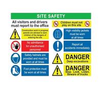 XGINERFEX OSHA Construction Poster Site Rules and Regulations Health Procedures Chart Canvas Print Wall-Art for Job Site Break Room Decor(Framed,08X12inch(20X30cm))