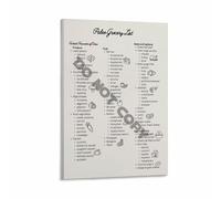 XGINERFEX Paleo Diet Shopping List Grocery Guide Canvas Painting for Wall Decor Kitchen Office Clinic Healthy Foods Reference Chart and Art(Unframed,16X24inch(40X60cm))