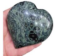 XGINERFEX Peacock's Eye Stone Carved Heart, Crystal Home Decoration Craft Gift Decor(310-400g) Gemstone Stone