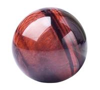 XGINERFEX Polished Red Tiger's Eye Quartz Sphere, Stone Crystal Ball,Gemstone Sculpture Figurine Ornament for Home Display,40~45mm Gemstone Stone