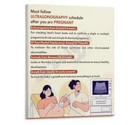 XGINERFEX Prenatal Ultrasound Timeline Chart Pregnancy Milestones Poster Canvas Print for OB GYN Office Decor(Unframed,12x18inch(30x45cm))