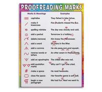 XGINERFEX Proofreading Chart Editing Symbols Poster for Writers Classroom Home Office Wall-Art Decor(Unframed,16x24inch(40x60cm))